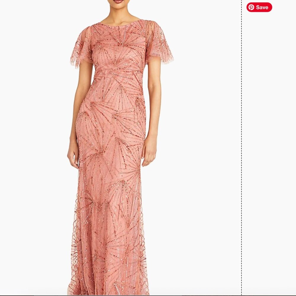 Theia "Esther" Bead-Embellished Gown